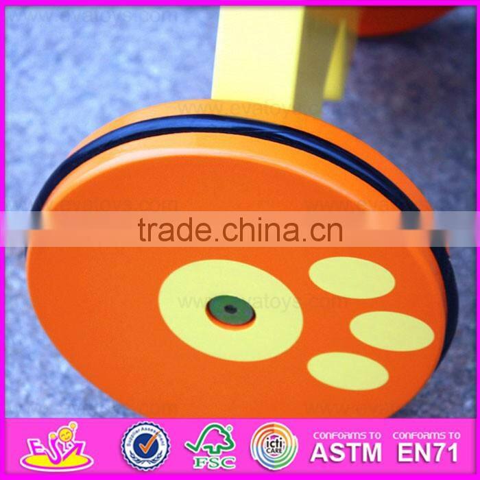 2016 high quality baby wooden lion toy car W16A025