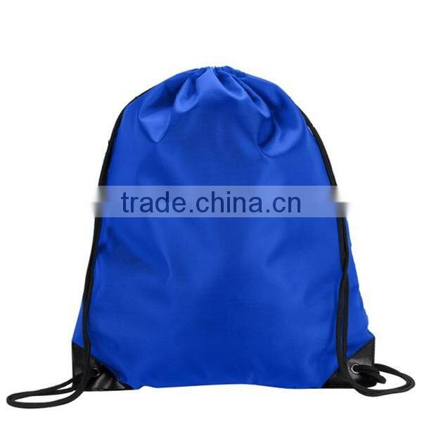 Black Nylon Drawstring Bag, Knapsack, Backpack.