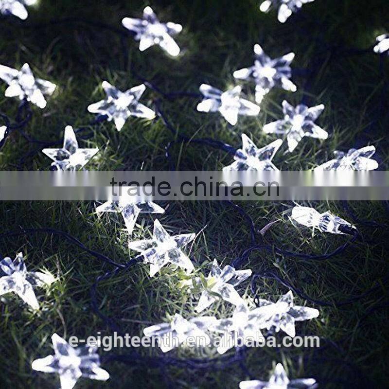 2016 new hot sale Sunniemart 20 LED Solar Powered Star Globe White String Light for Garden Chrismas