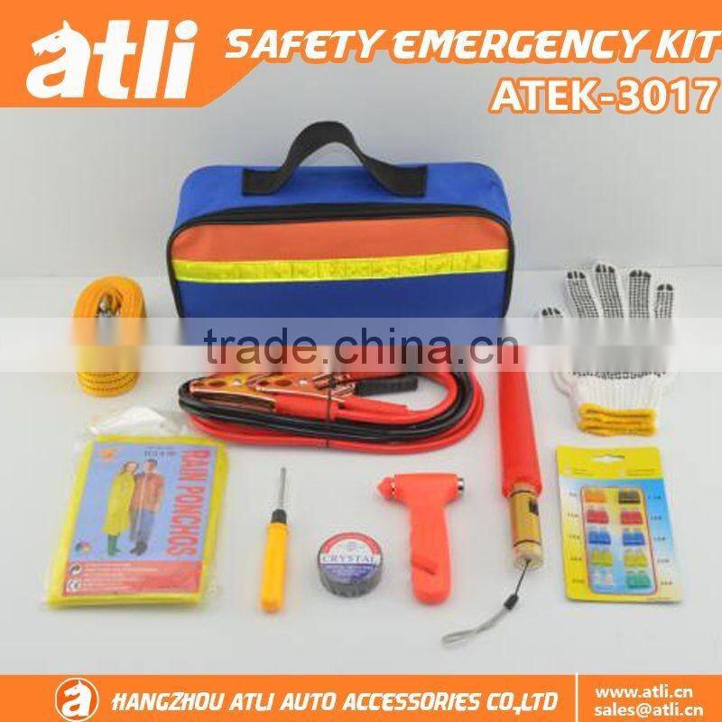 Promotion product set of car emergency kit for 19pcs