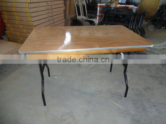 wooden top plywood hotel banquet dining table for sales