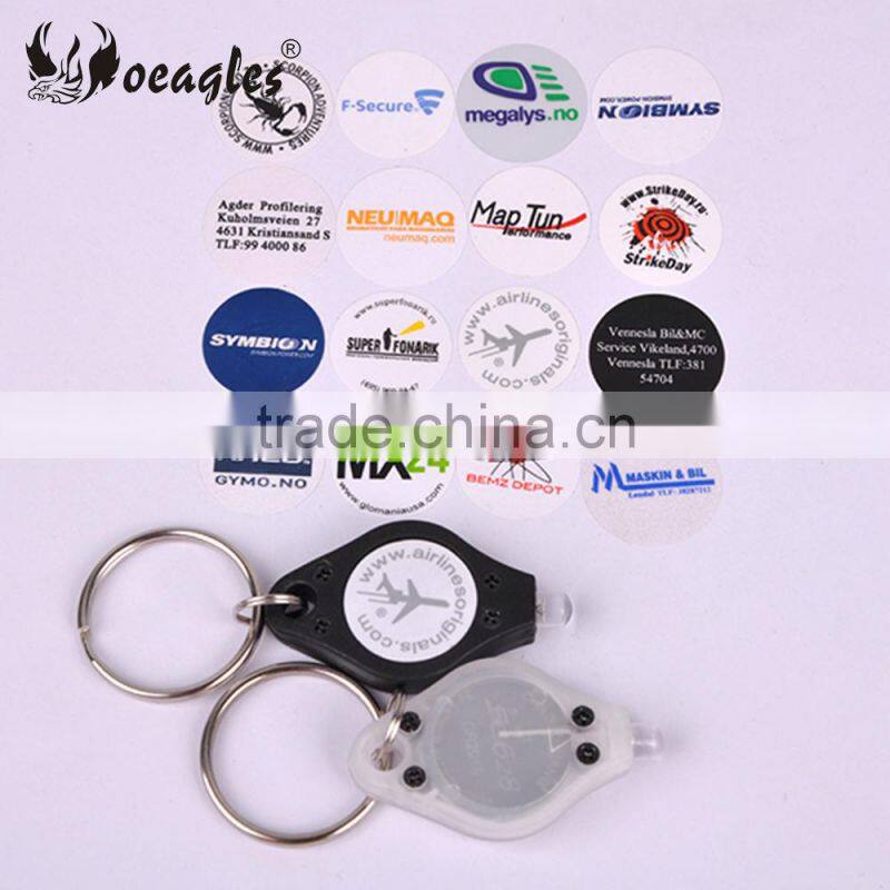 New Plastic LED Keychain White light Keychain LED Light Promotion Gift LED keyring with Insulation Layer China OEM Supplier