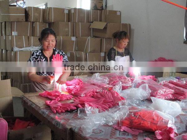 Red Nitrile Washing Up Household Rubber Gloves