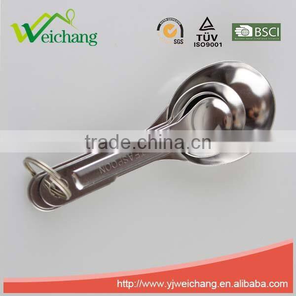 WCTS057 Stainless steel mirro finishing Measuring Spoon ,Set of 4