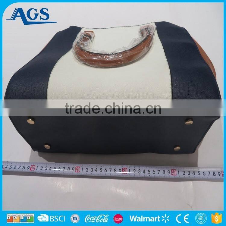 Double zippers tote bag custom printed fashion bag