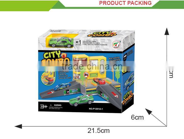 hot selling plastic rail car toy parking toy