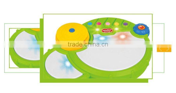 Lovely baby play plastic musical instrument miniature drum set