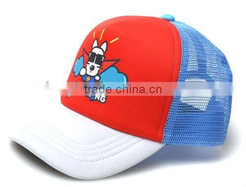 Printing mesh snapback hat adjustable 5 panel mesh trucker hat with adjustable snapback closure