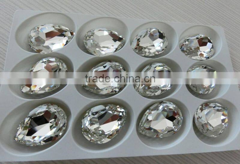 Colorful Pear Cut Crystal Gem Spinel Teardrop Crystal Rhinestone For Applique