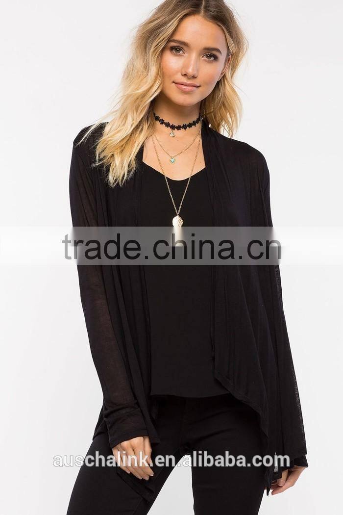 new arrival lightweight female trendy beautiful black cardigan