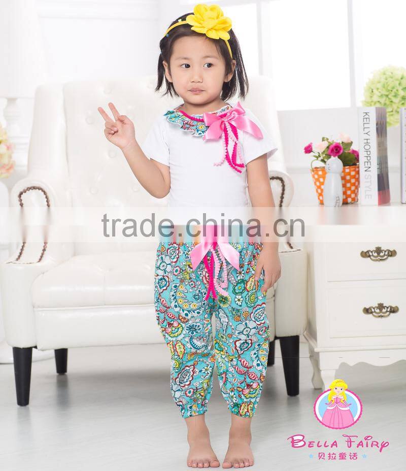 High quality baby outfit boutique kids spring two pieces clothing set wholesale children clothes