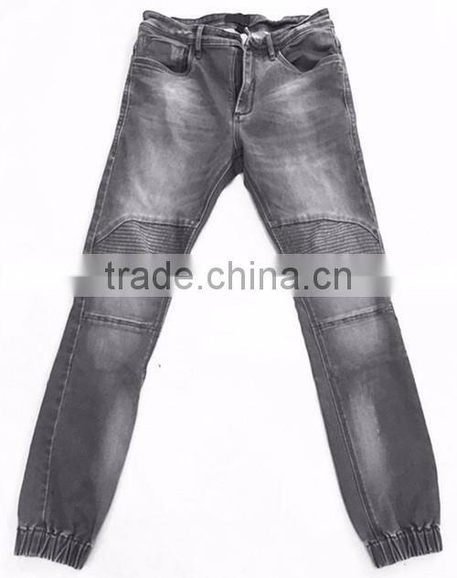 boy's embroidery biker jeans pants