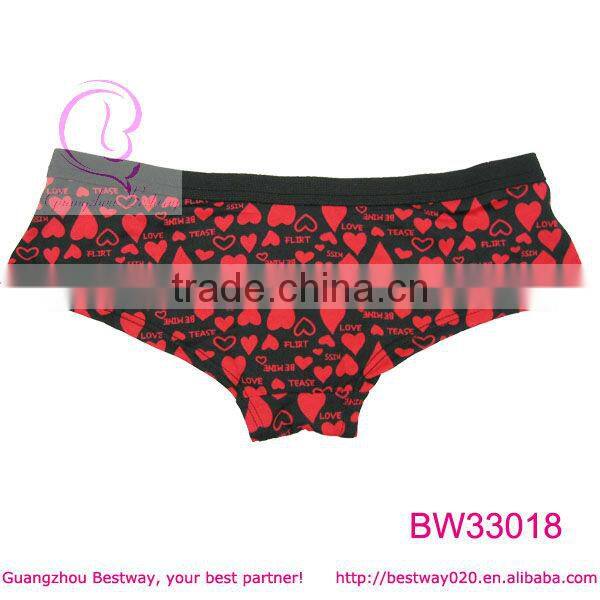 Sex photo of fancy red and black hipster underwear from Guangzhou Bestway