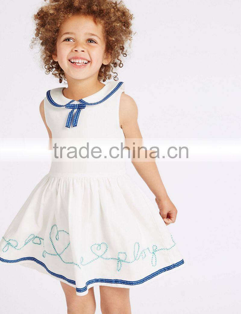 2017 New arrival baby Clothes wholesale hot sale cotton cheap Children's Boutique fashion 3-5 year old baby girl party dress