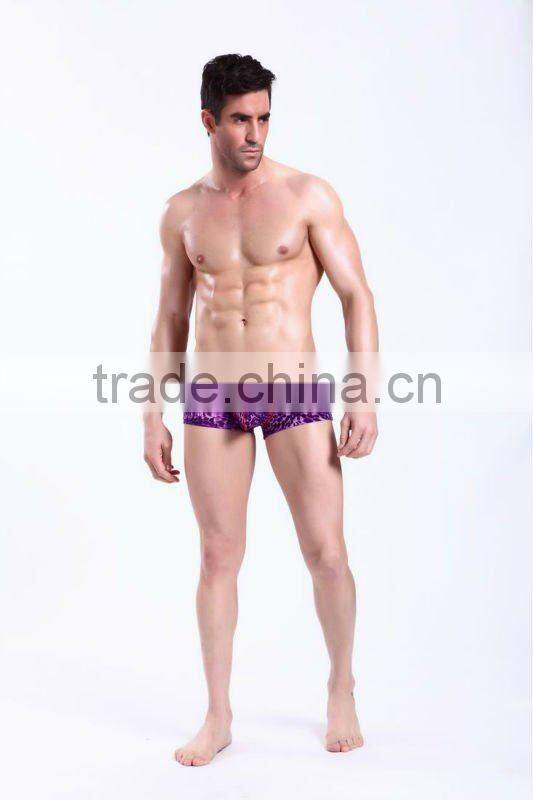 Wholesale leopard boxer for men manufacturer brand underwear nylon mens boxer short panties