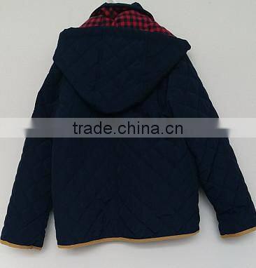 2016 boys navy cotton winter coat