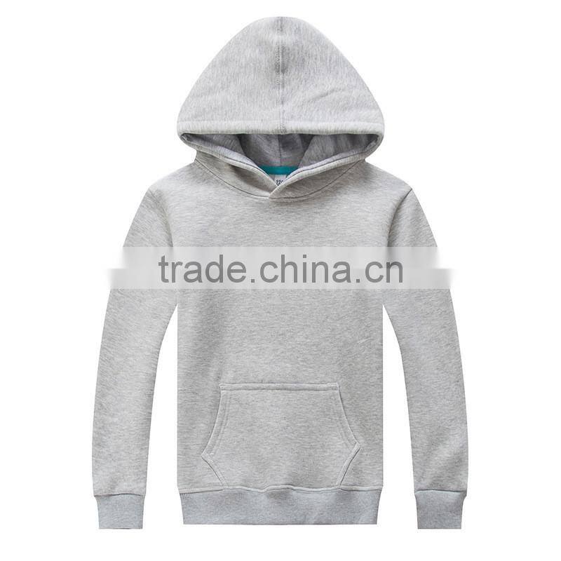 Wholesale No Zip Coat Plain Fleece Kids Kangaroo Pocket Pullover Sports Hoodies Sweater