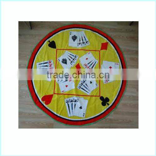 Alibaba china supplier100% cotton printed circle beach towel with elastic