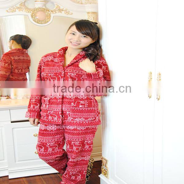 Women's Winter Fleece Pajamas Set