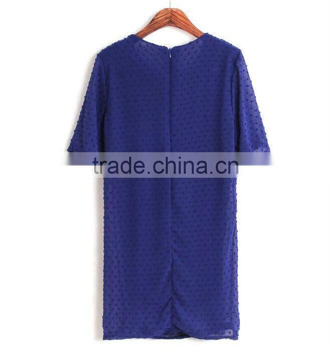 Latest Alibaba Chiffon African Navy Blue Dresses