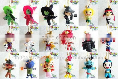 Handmade Keychains Keyrings Voodoo Doll String Accessories bag Gifts