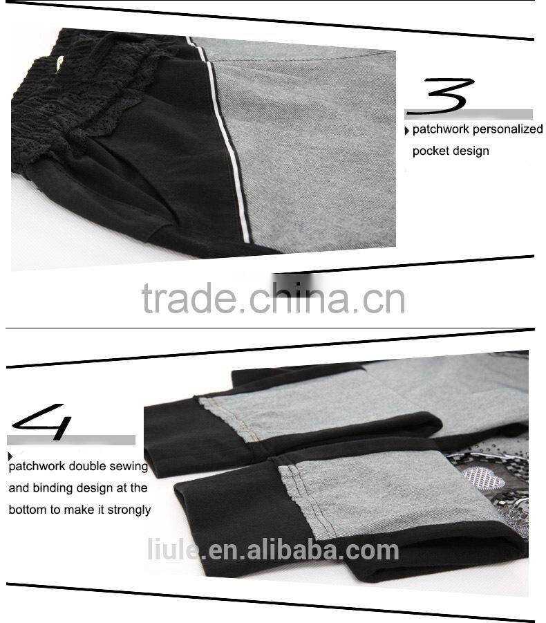 Good quality casual elastic waist women compression pants