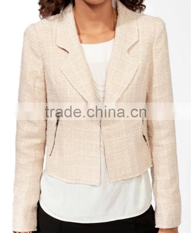 Jacquard Metallic-Blend Blazer