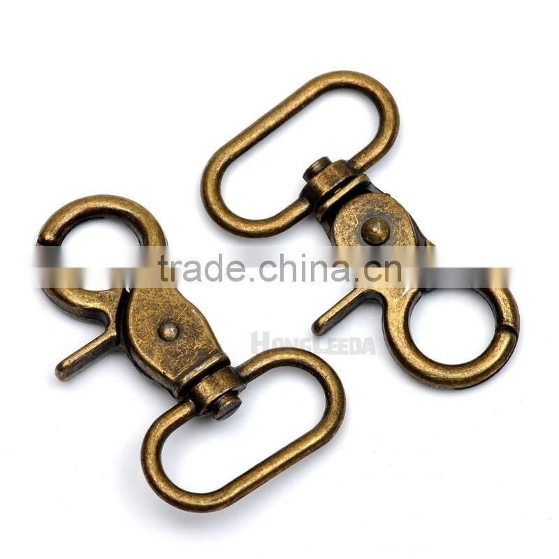 25mm 1inch antique brass Bronze color Alloy Swivel Clasps Snap Key Hooks DIY Key Chain Ring HK-005