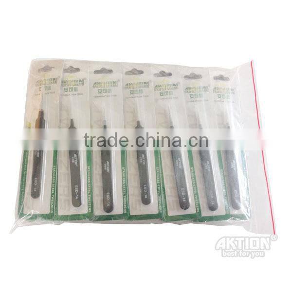 AKTION BRAND advantage products ESD Anti-static stainless steel tweezers