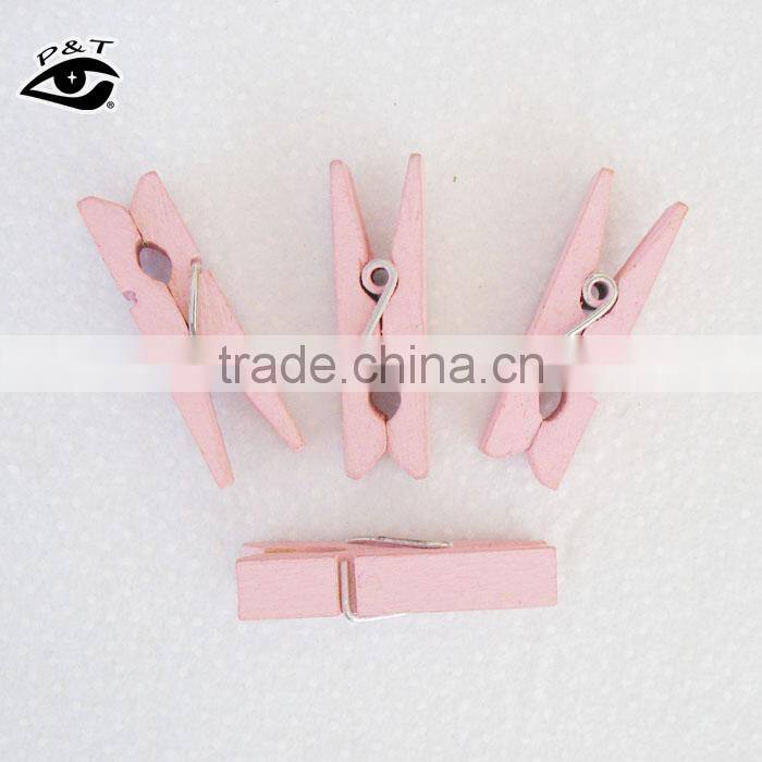 8 Colors Wood Clip Cute Fancy Paper Peggs Family Photo Pegs Zakka Official Clips