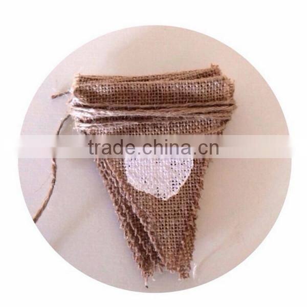 Cards white heart shabby vintage hessian burlap wedding photo prop bunting only