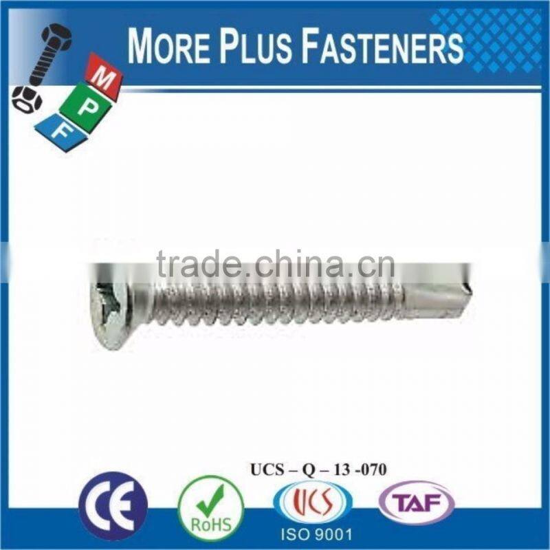 Made In Taiwan BDS Thread Type Countersunk Flat Head Cross Recessed Phillips Flat Head Self Drilling Screw