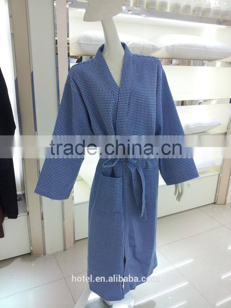 yarn dyed star hotel waffle Bathrobe