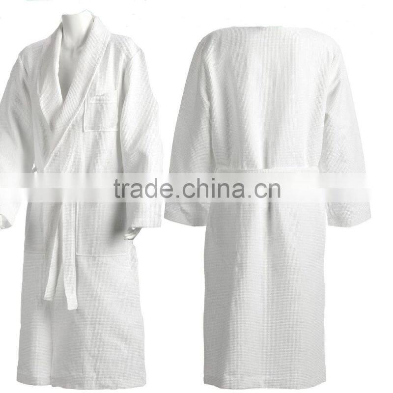 Factory wholesale waffle bathrobe 100% cotton