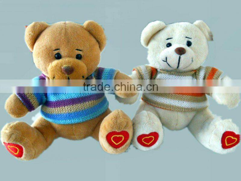 Toy factory supply plush mini teddy bears with smail face