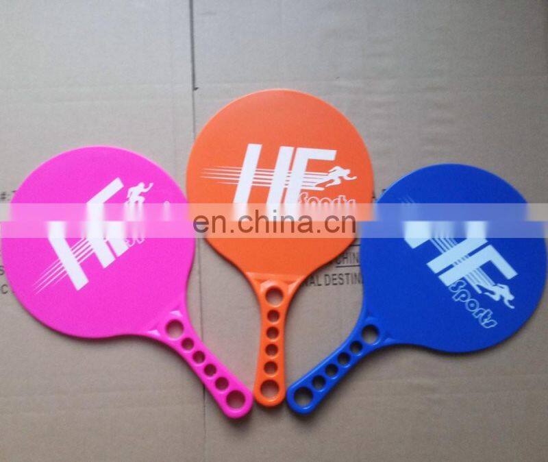 Plastic Beach Paddle Rackets with different Fluorescence Color