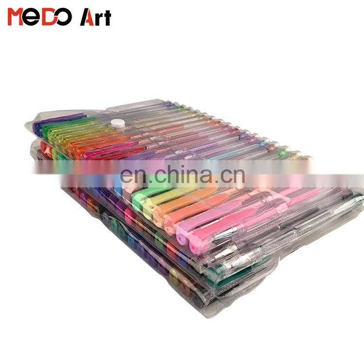 Assorted Colors Gel Pen Set 120 Unique Set in Case for Adult Coloring Books