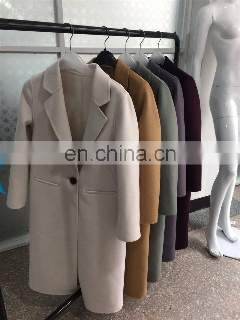 Fashion European Women's Coat 100% Wool Comfortable Cashmere Wool Coat