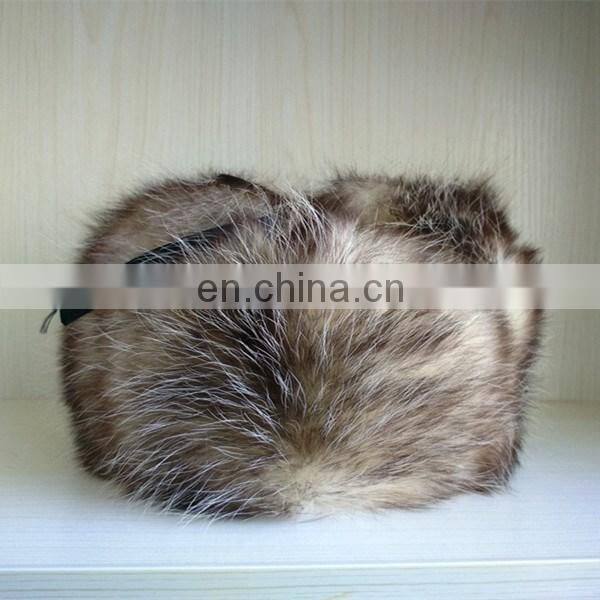 Real opossum fur round LEIFENG hat for russian style