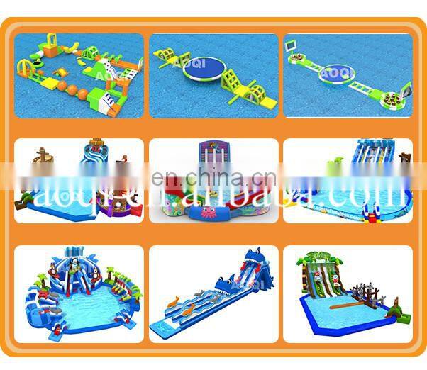 2017 china popular water games dolphin inflatable water slides for lake
