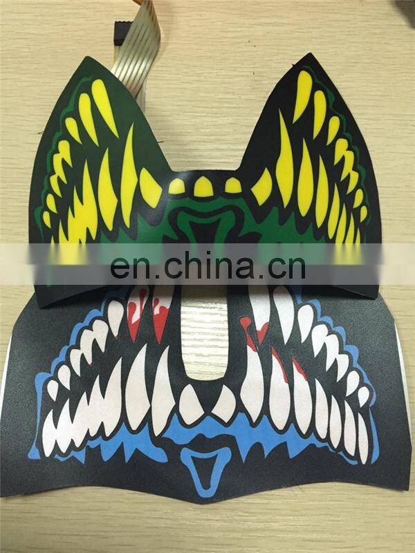 Custom unisex led light up party mask, led glowing mask