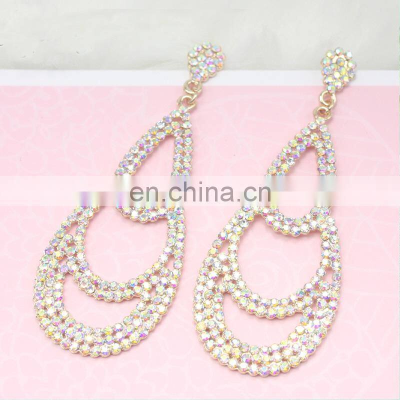 European luxury fashion jewelry crystal fashion drop earring