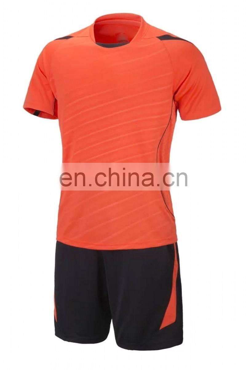 2016 top sale men sublimation orange color soccer uniform design