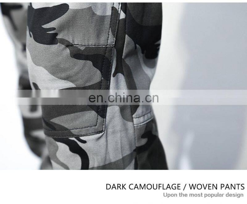 2016 spring new design street fashion camouflage all match casual men's trousers ankle banded pants cotton joggers for men