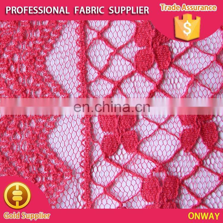 beautiful flower burnt-out polyester/cotton solid lace for all ladies' garment accessories