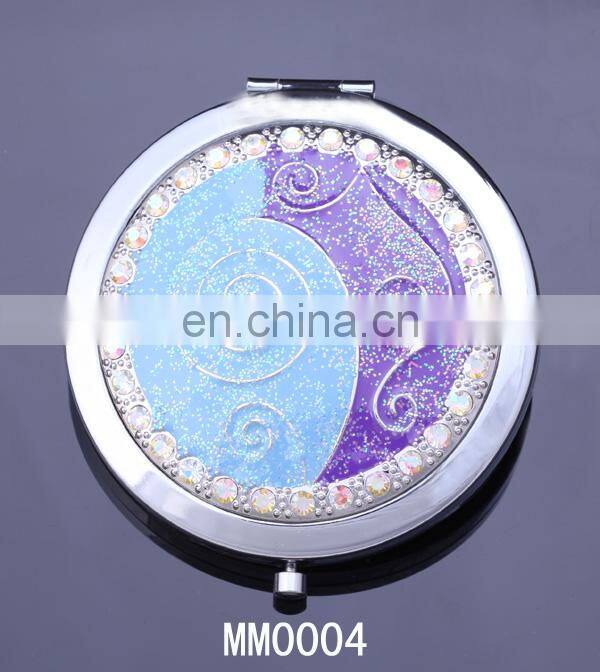 Fashion vintage makeup mirror round side compact mirror from china