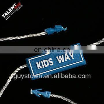 custom garment brand name logo string lock seal tag