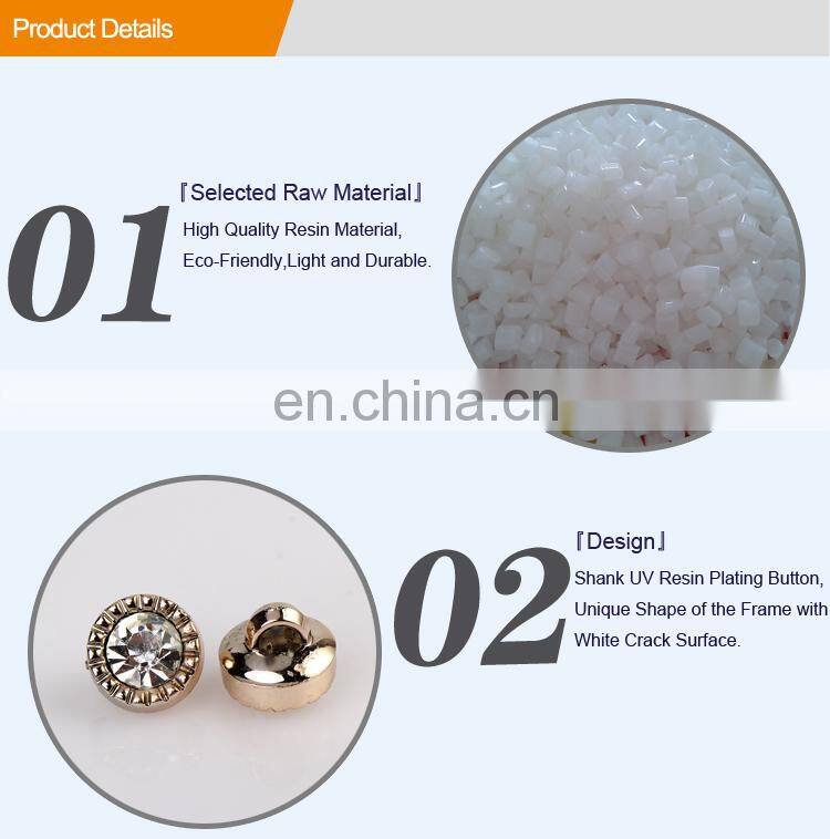 Shinny Gold ABS Shirt Button BA60129
