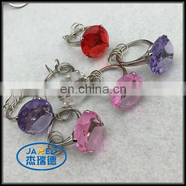 Acrylic Diamond Zinc Alloy Keyring Keychian For Lady
