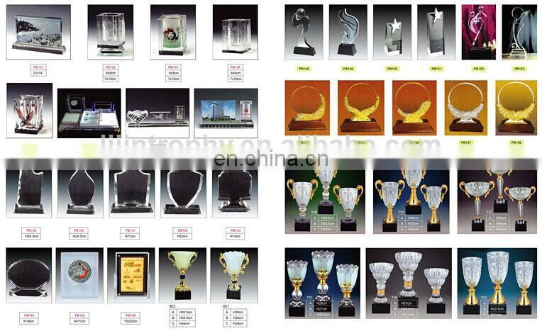 Competitive price wonderful crystal world cup trophy replica